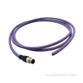 M12 Cable de Overmolding de Overmolding Masculino M-Codado